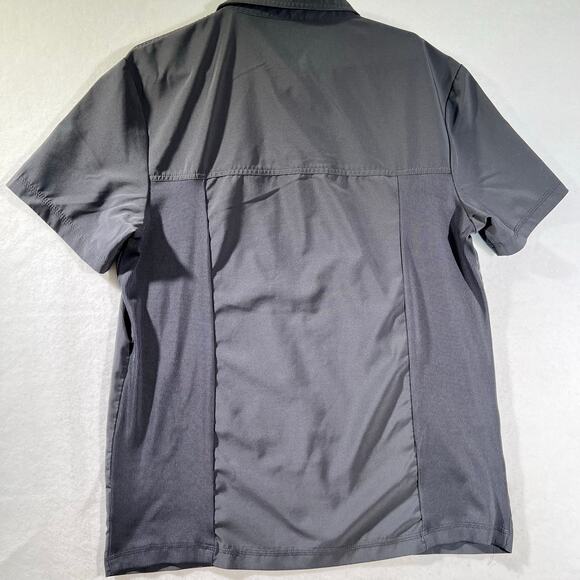 Cherokee Uniforms Polo Top Woman's Large Style # CKI803 Grey Zipper Pocket - Picture 3 of 10
